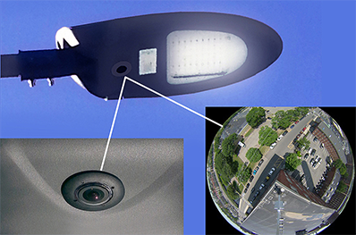 Led Street Light With Camera Parking Lot Security Camera