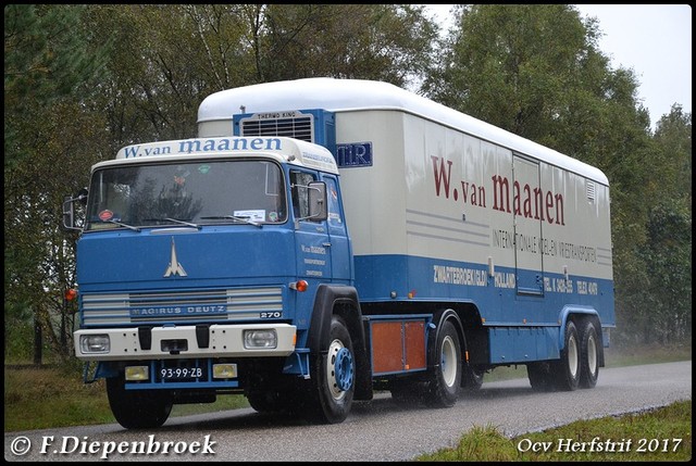 93-99-ZB Magirus Deutz MAGIRUS 270 D 19 FS Van Maa Ocv Herfstrit 2017