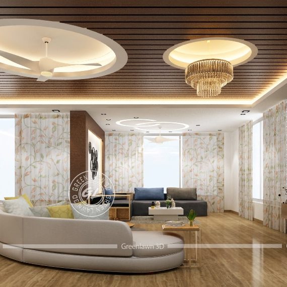 3D Lounge Room interior rendering 3D Interior Rendering