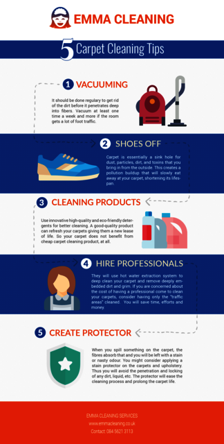 Five-Carpet-Cleaning-Tips-infographic Picture Box