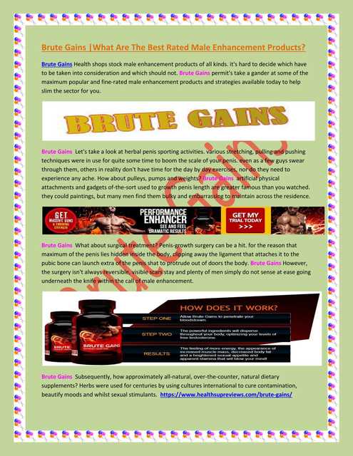 Brute Gains|Natural Breast Enhancement: Safe Metho Picture Box