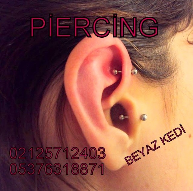 tragus piercing helix piercing Dövme Salonu Bakırköy Dövmeci
