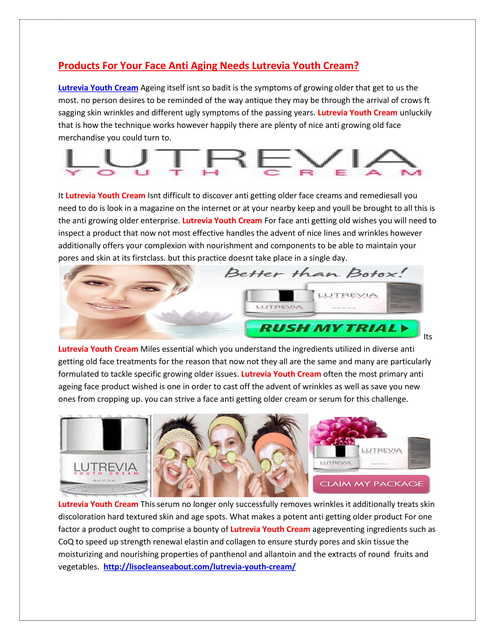 Lutrevia Youth Cream Picture Box
