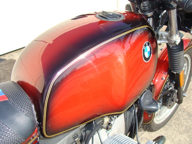 6240140 '81 R100S Red Smoke.20 1981 BMW R100S #6240140, Smoke Red. 60,090 Miles. Koni Shocks; Progressive Fork Springs w/ Anti Dive Kit; 336 Sport Cam; Stainless Mufflers; Sargent Sport Seat; Reynolds Ride-Off Stand; Brown Side Stand; Napoleon Baren Mirrors; Euro Headlight switch; New 