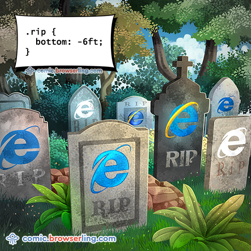 RIP IE CSS Pun - Web Joke Tech Jokes