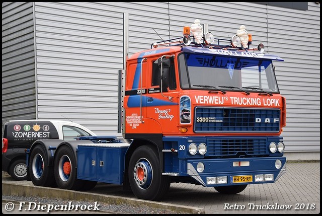 BH-95-RY DAF 3300 Verweij Lopik2-BorderMaker Retro Truck tour / Show 2018
