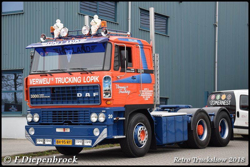 BH-95-RY DAF 3300 Verweij Lopik4-BorderMaker - Retro Truck tour / Show 2018