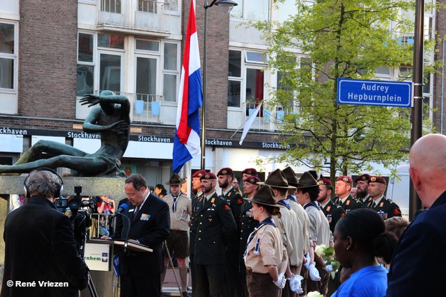 R.Th.B.Vriezen 20180504 078 Arnhems Fanfare Orkest DodenHerdenking Audrey Hepburnplein Arnhem vrijdag 4 mei 2018