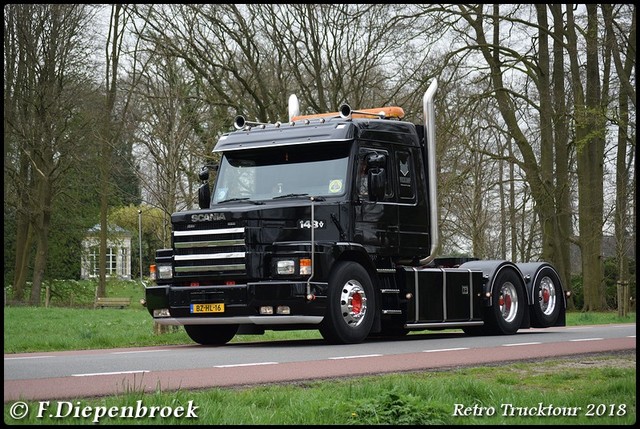 BZ-HL-16 Scania T143 Voskamp-BorderMaker Retro Truck tour / Show 2018