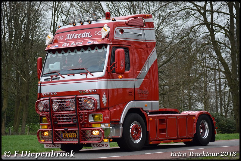 BL-BT-63 Volvo FH12 Weeda3-BorderMaker - Retro Truck tour / Show 2018