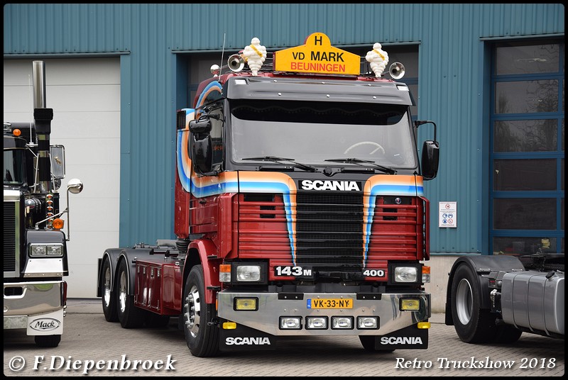 VK-33-NY Scania 143M 400 H v.d Mark-BorderMaker - Retro Truck tour / Show 2018