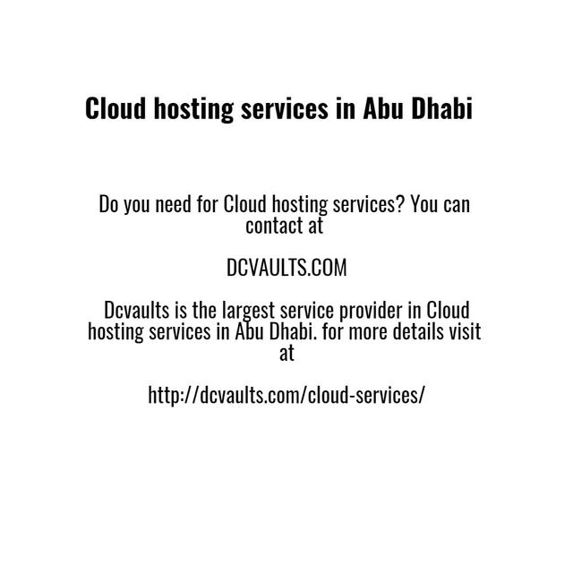 Cloud hosting services in Abu Dhabi Picture Box