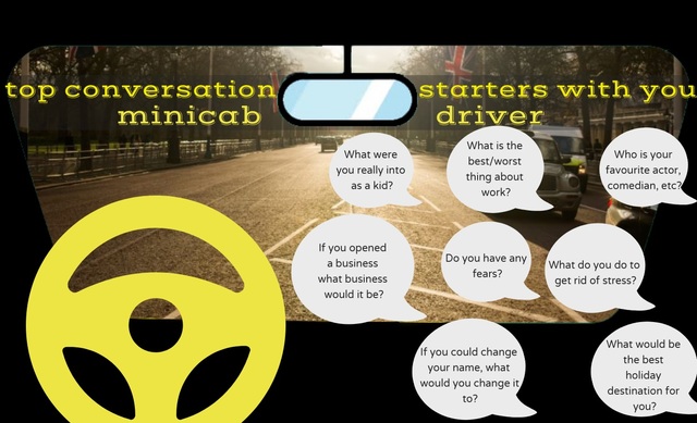 conversation starters with your minicab driver Picture Box