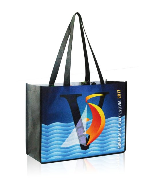 Custom printed reusable shopping bag Prime Line Packaging