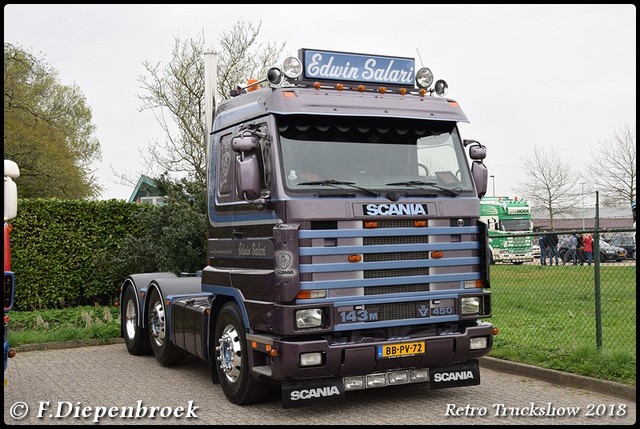 BB-PV-72 Scania 143M 450 Edwin Salari-BorderMaker Retro Truck tour / Show 2018