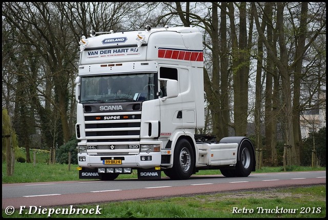 99-BKJ-4 Scania 144L 530 van der Hart2-BorderMaker Retro Truck tour / Show 2018