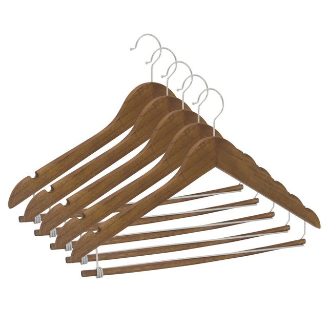 Closet Complete Wood Hangers with Locking Bar - Di Closet Complete