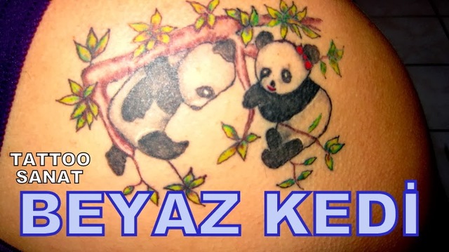 panda dövmesi Beyaz Kedi Tattoo Bakirkoy