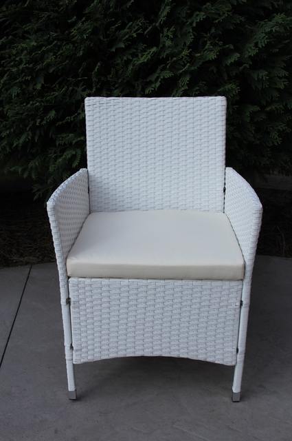 meld-chr-stan-wht-4 Wicker Dining Sets/Singles