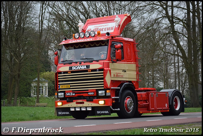 VR-11-BB Scania 143M 420 S Morcus3-BorderMaker - Retro Truck tour / Show 2018