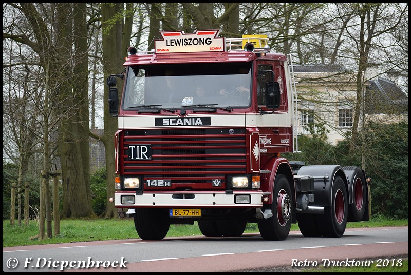 BL-77-HH Scania 142H Lewiszong-BorderMaker - Retro Truck tour / Show 2018