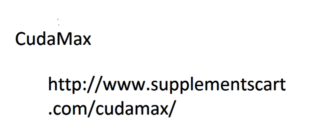 1 http://www.supplementscart.com/cudamax/