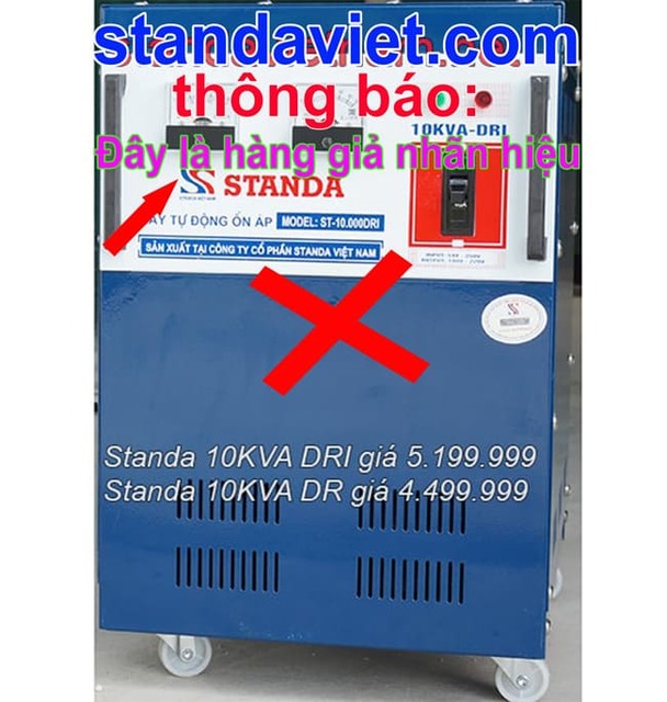 Ổn Áp Standa 10kVA Giả Nhái-XIN CẢNH BÁO standa giả nhái