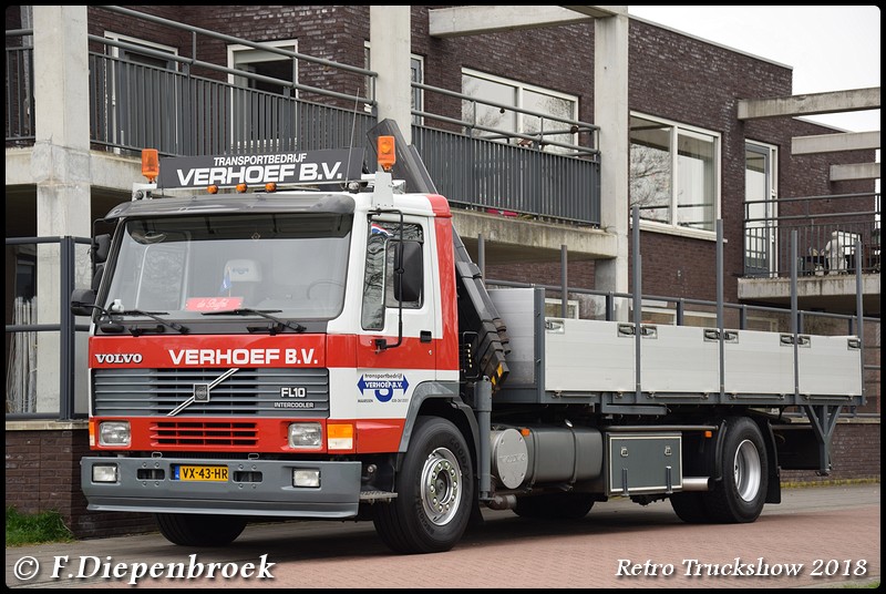 VX-43-HR Volvo FL10 Verhoef Maarssen-BorderMaker - Retro Truck tour / Show 2018