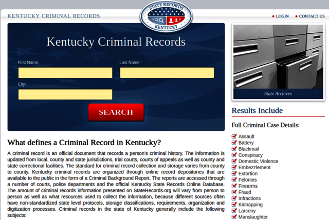 Kentucky Criminal Court Records Picture Box
