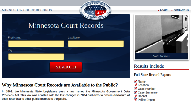 Court Records Minnesota Picture Box