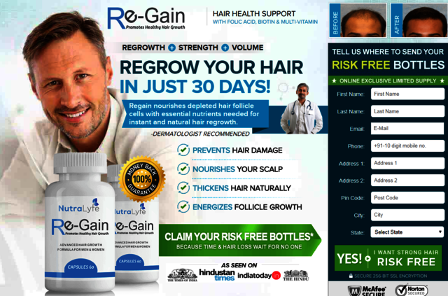 Nutralyfe Regain â€“ Bring Back Your Natural Hair Picture Box