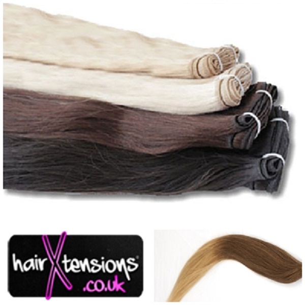 18 Remy weft hair extensions in color Ombre HairXtensions.co.uk