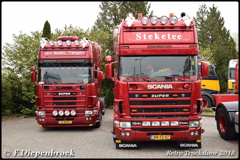 Scania 164 Line up-BorderMaker - Retro Truck tour / Show 2018