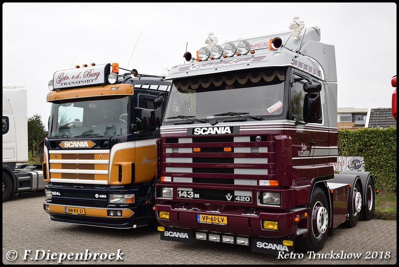 Scania 164 vs 143 er-BorderMaker - Retro Truck tour / Show 2018