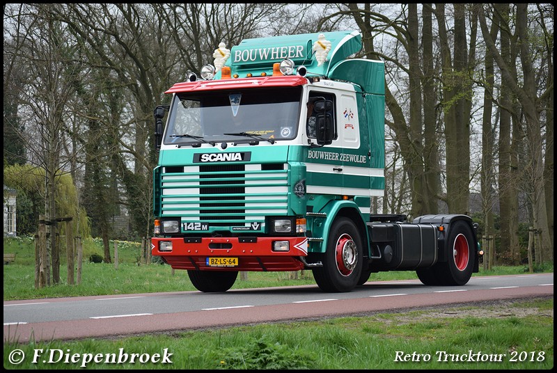 BZ-LS-64 Scania 142 Bouwheer-BorderMaker - Retro Truck tour / Show 2018