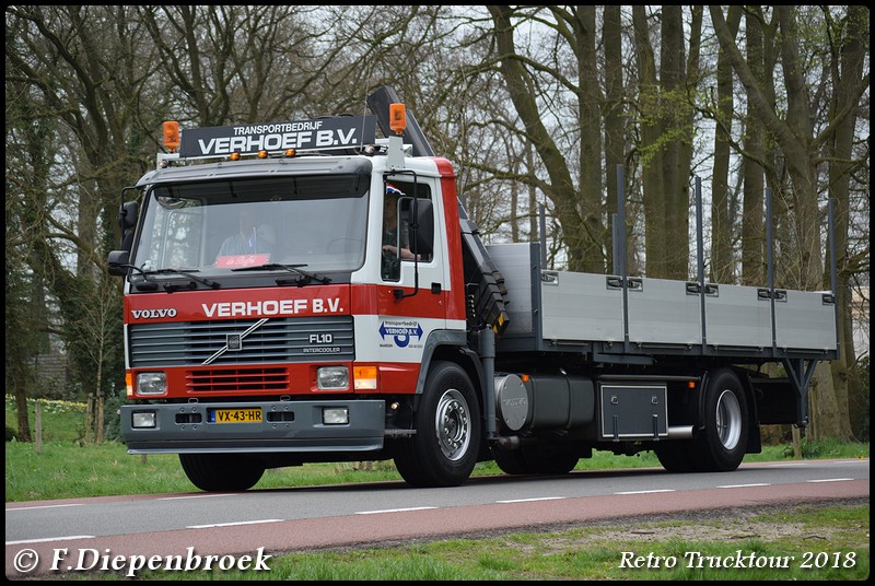 VX-43-HR Volvo FL10 Verhoef-BorderMaker - Retro Truck tour / Show 2018