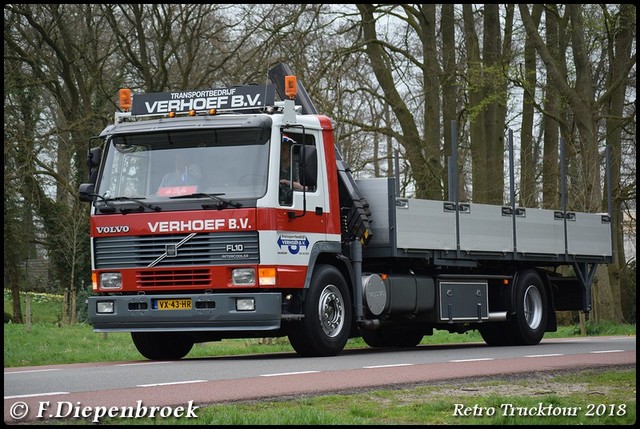 VX-43-HR Volvo FL10 Verhoef-BorderMaker Retro Truck tour / Show 2018
