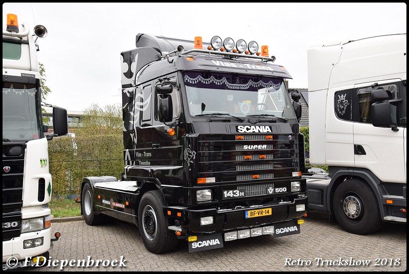 BF-VR-14 Scania 143H 500 Vlas Trans-BorderMaker - Retro Truck tour / Show 2018