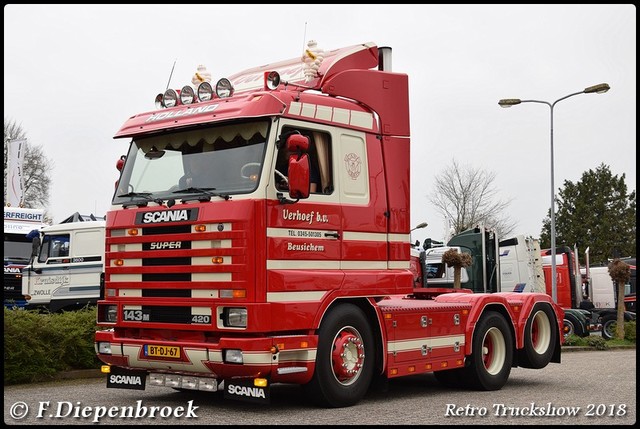 BT-DJ-67 Scania 143M 420 Verhoef BV-BorderMaker Retro Truck tour / Show 2018