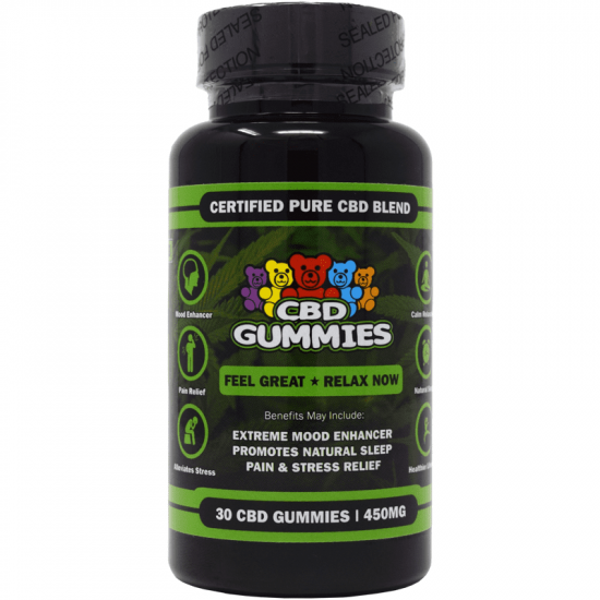 HempBombs 30 Count 450mg CBD Gummies Picture Box