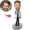 Doctor With Stethoscope Cus... - Custom Bobbleheads