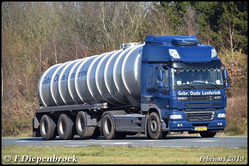 30-BHG-1 DAF CF Oude Lenferink-BorderMaker - Rijdende auto's 2019