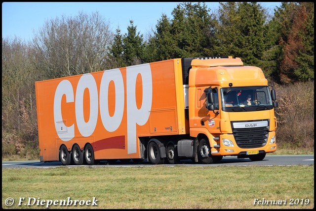 64-BFH-8 DAF CF Bakker Coop-BorderMaker Rijdende auto's 2019