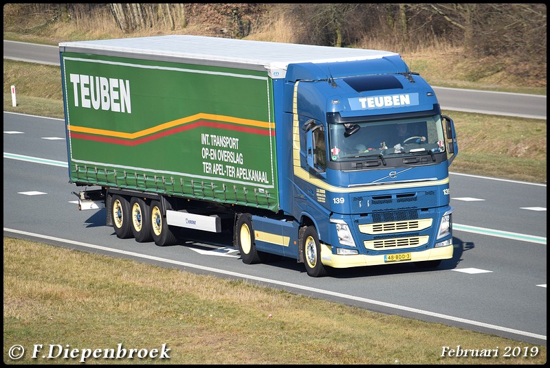 48-BDD-3n Volvo FH4 Teuben-BorderMaker - Rijdende auto's 2019