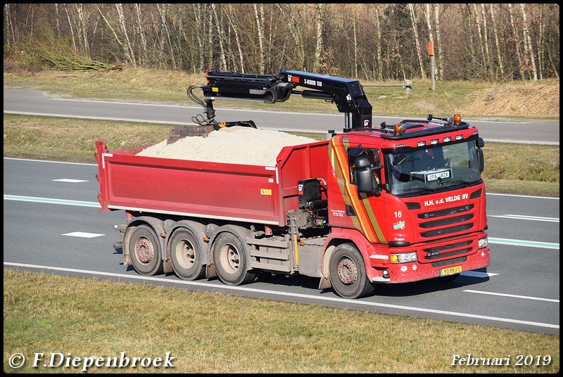 93-BKJ-1 Scania G410 hh v.d Velde-BorderMaker - Rijdende auto's 2019