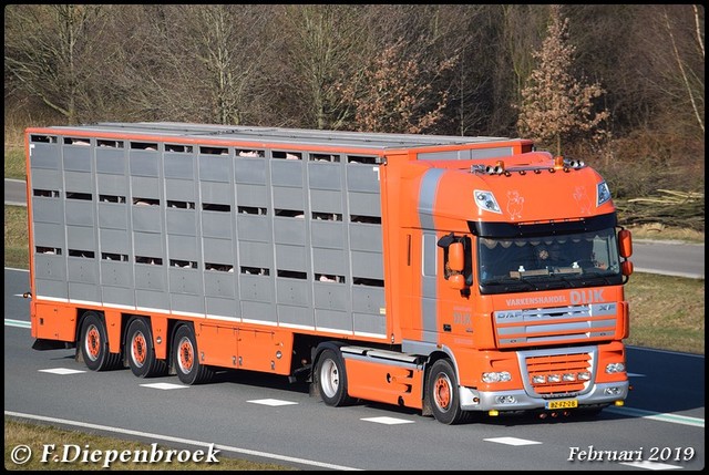 BZ-FZ-28 DAF 105 Varkenshandel Dijk-BorderMaker Rijdende auto's 2019