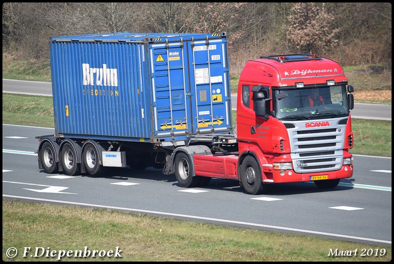 BX-HS-56 Scania R420 Dijkman-BorderMaker - Rijdende auto's 2019