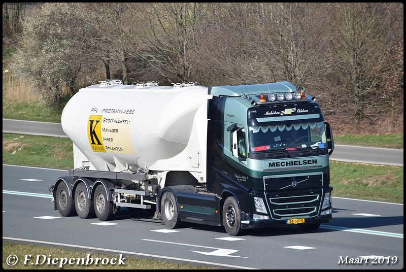 54-BJF-5 Volvo FH4 Mechielsen-BorderMaker - Rijdende auto's 2019