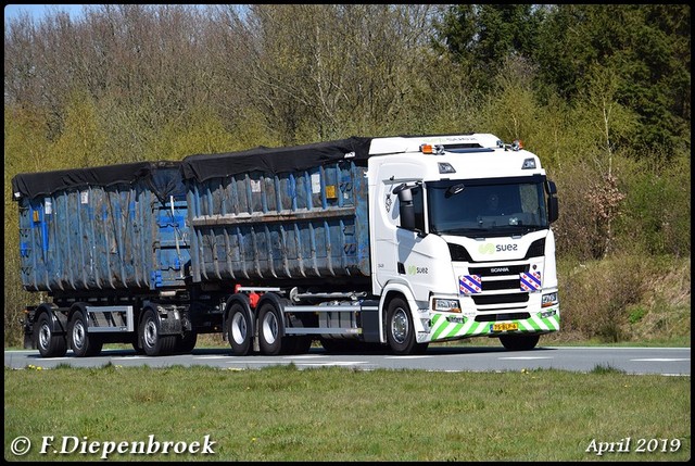 75-BLP-6 Scania R410 Suez-BorderMaker Rijdende auto's 2019