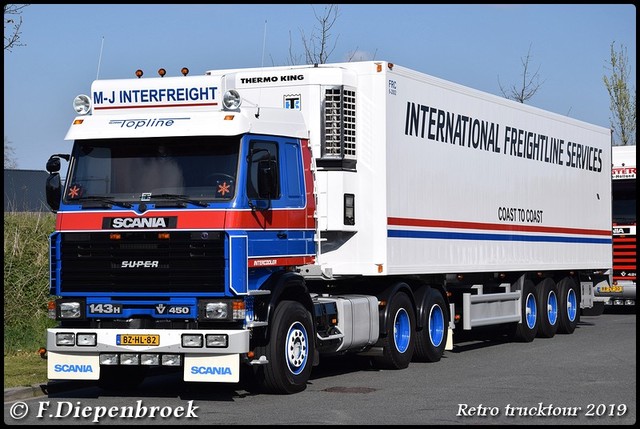 BZ-HL-82 Scania 143 MJ Interfreight-BorderMaker Retro Trucktour 2019